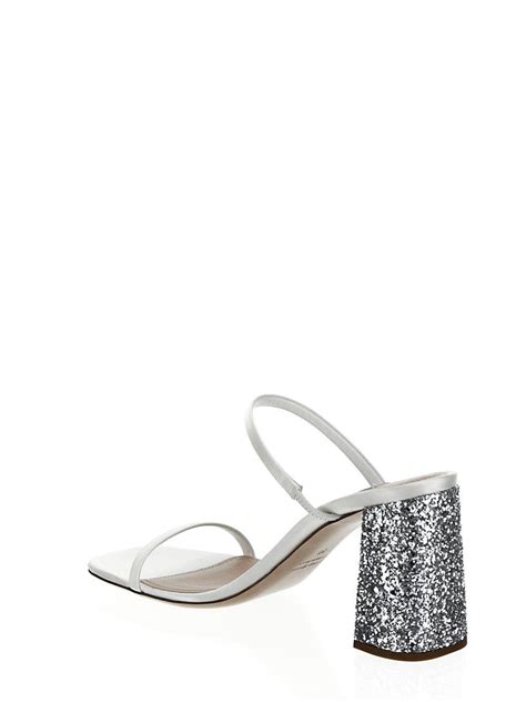 miu miu satin slides|White/silver Satin And Glitter Slides .